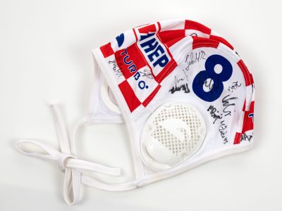 WPC 2024 Signed Water polo cap - white/red